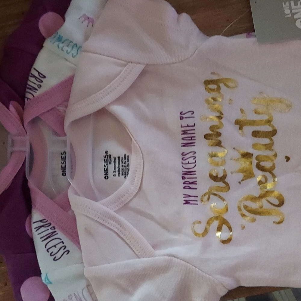 3 piece set of onesies brand new with tags! 0-3 month girls